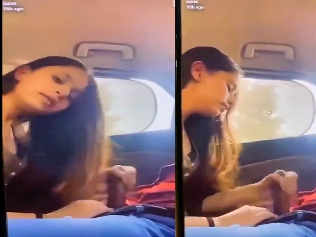 Sexy GF handjob and desi blowjob inside car