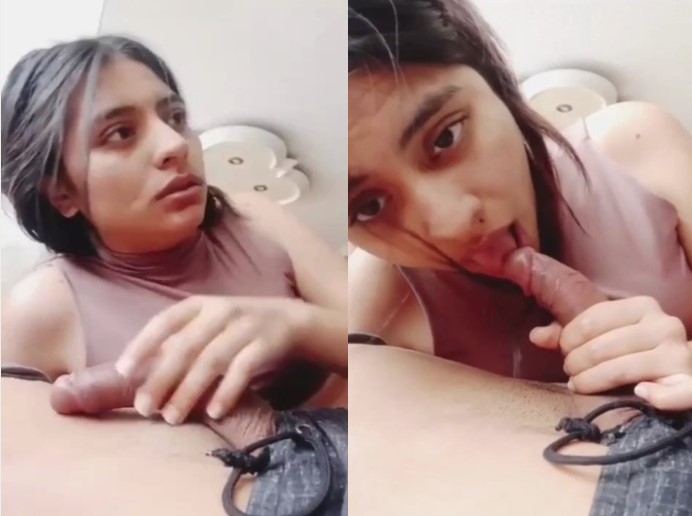 Cute Girl Sucking Her Boyfriend Dick